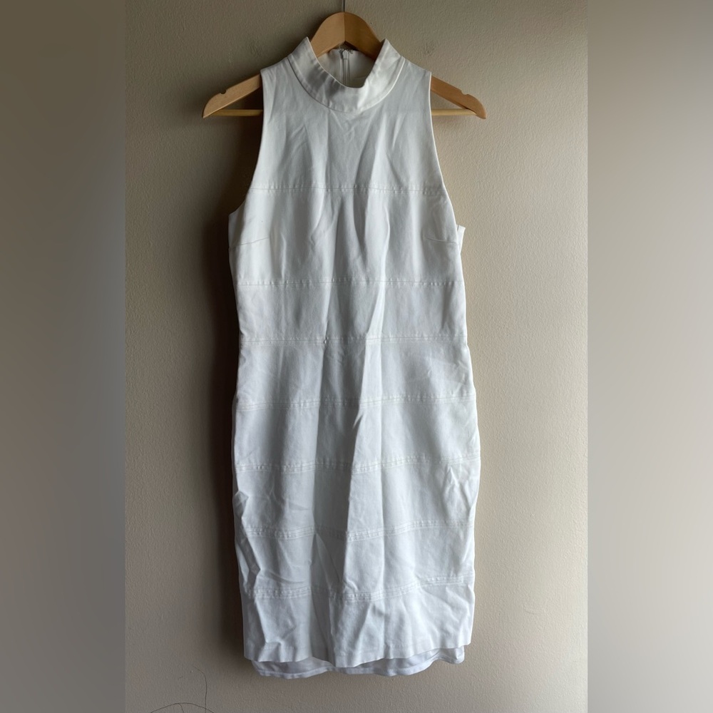 White House Black Market Women White Mid Dress Size 10
